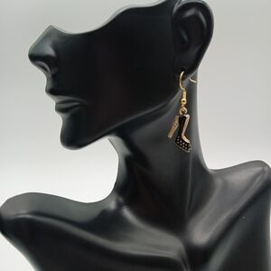 Handmade Adorable Shimmering Rhinestone Enamel High Heel Earrings​​​